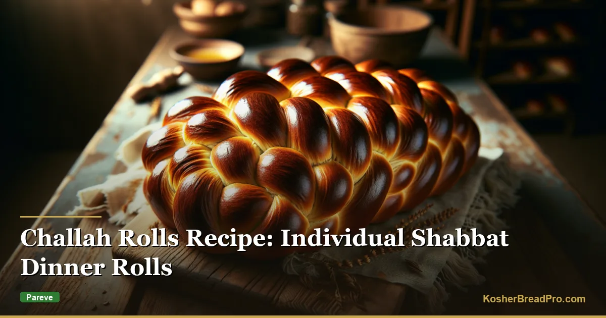 Receta de Panecillos de Jalá — Panecillos Individuales para la Cena de Shabat