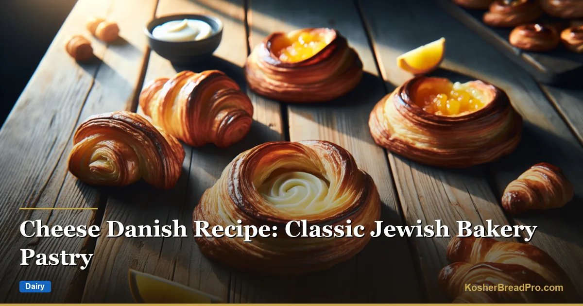 Receta Kosher de Cheese Danish — Hojaldre Lácteo de Panadería Judía