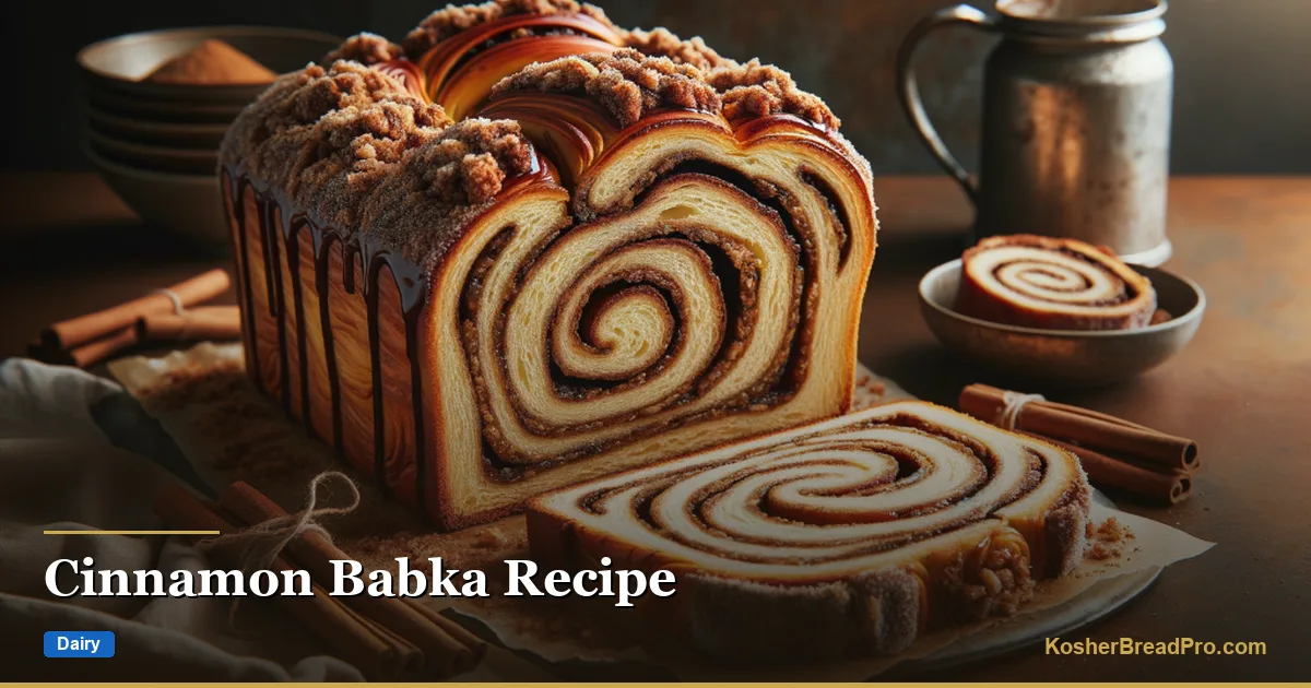 Receta de babka de canela — Con espiral y cobertura de streusel