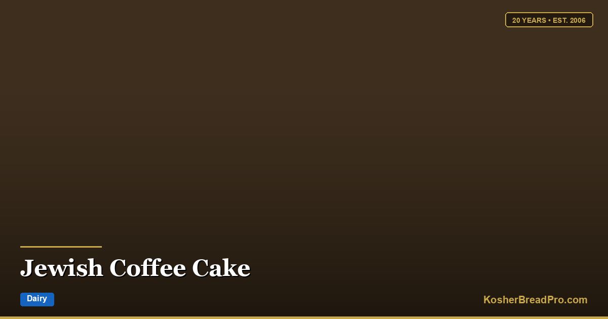 Gâteau au café juif (gâteau crumble à la crème aigre)