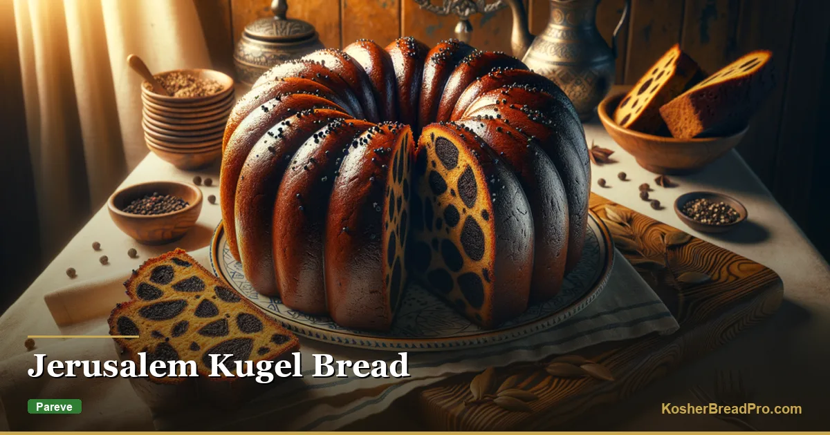 Pan de Kugel de Jerusalem — Jalá caramelizada con pimienta para Shabat