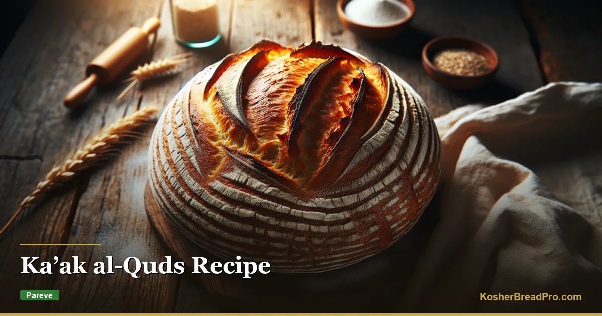 Receta de Ka'ak al-Quds — Aros de pan de sésamo de Jerusalén