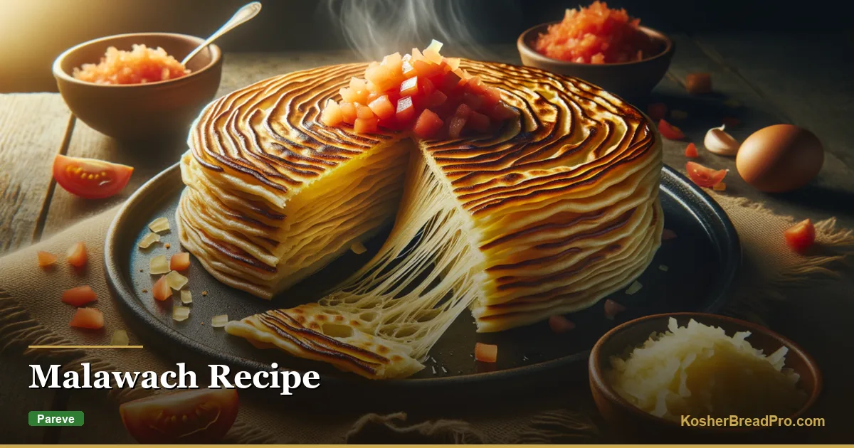 Receta de malawach — pan plano yemenita hojaldrado y frito en sartén