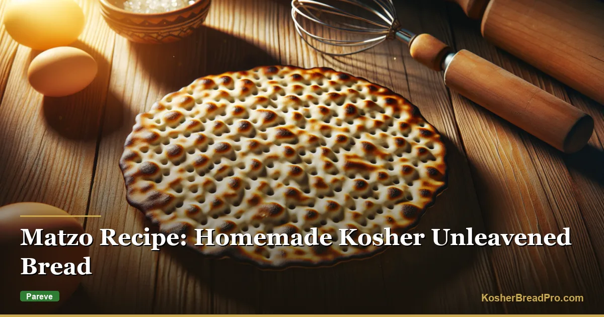 Receta de Matzá: Pan sin Levadura Kosher Casero