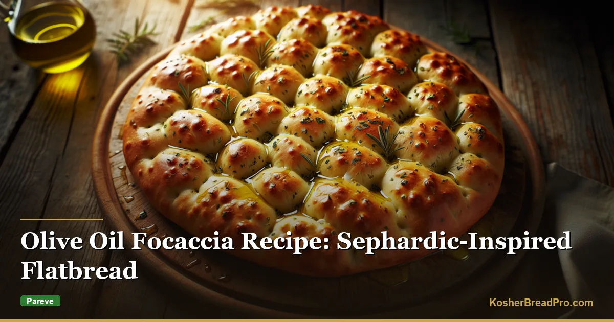 Receta de Focaccia con Aceite de Oliva: Pan Plano de Inspiración Sefardí