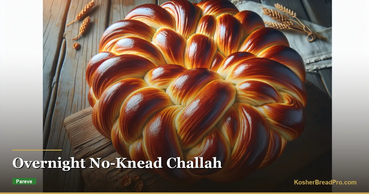 Challah sin amasado de la noche a la mañana