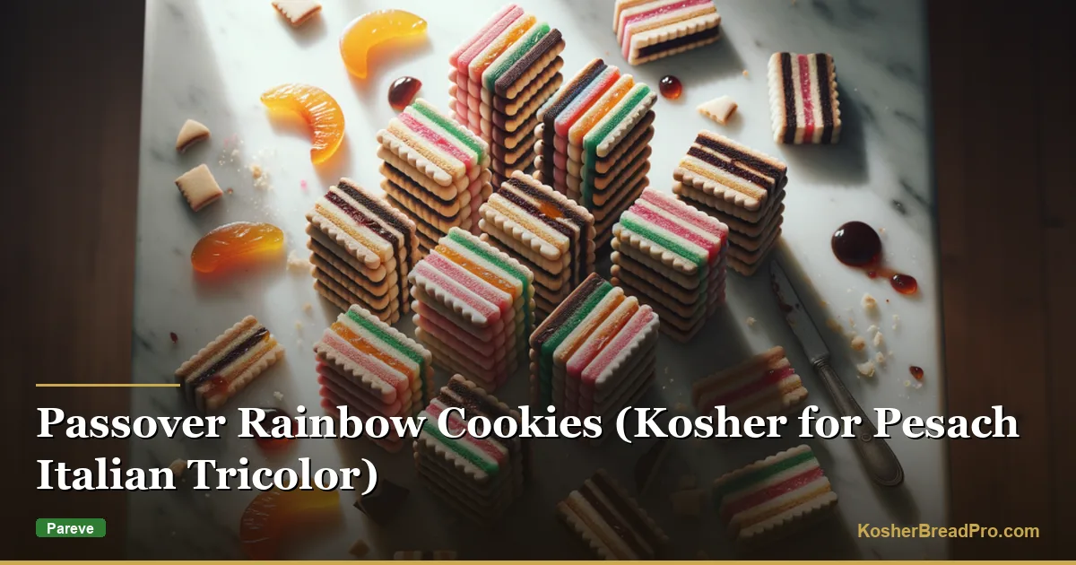 Galletas Arcoíris de Pésaj (Tricolor Italiana)