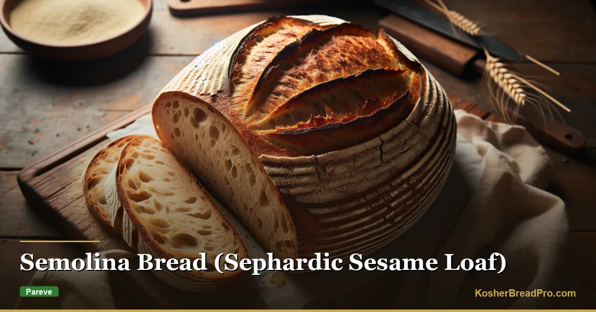 Pan de sémola (hogaza sefardí con sésamo)