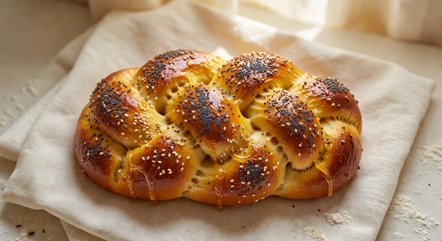 Challah de célébration — Recette de challah au safran pour le 20e anniversaire