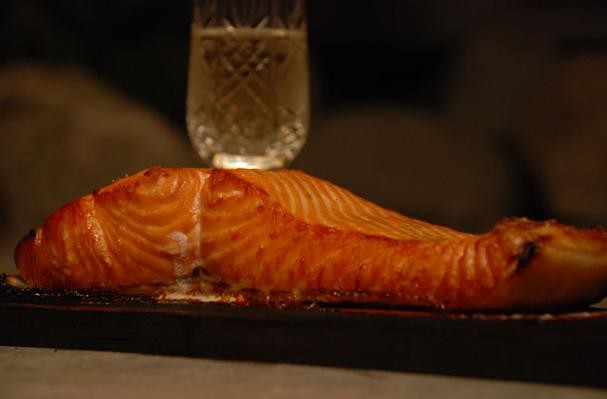 Wildwood Ovens Bourbon Apple Glazed Cedar Plank Salmon