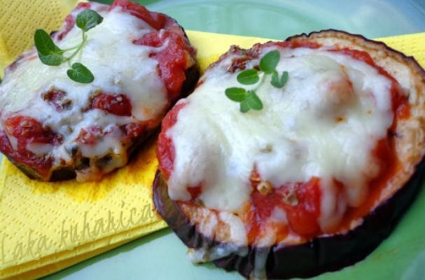 Eggplant pizzette