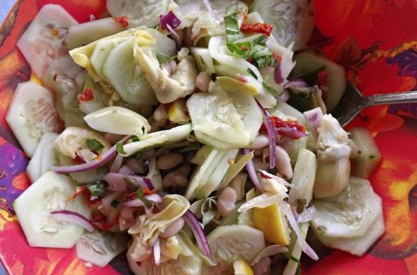 Cucumber and Cannellini Bean Side Salad