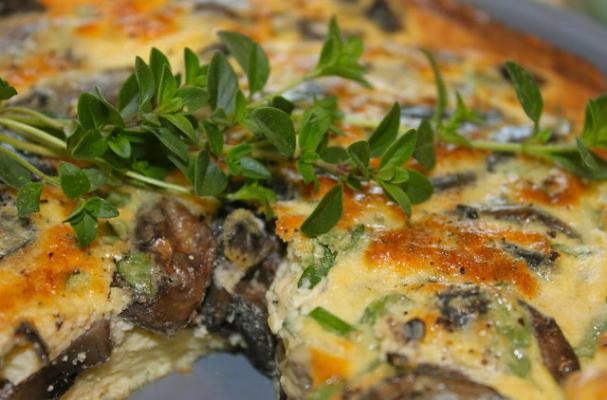 Frittata with Mushrooms, Thyme, and Parmigiano Cheese