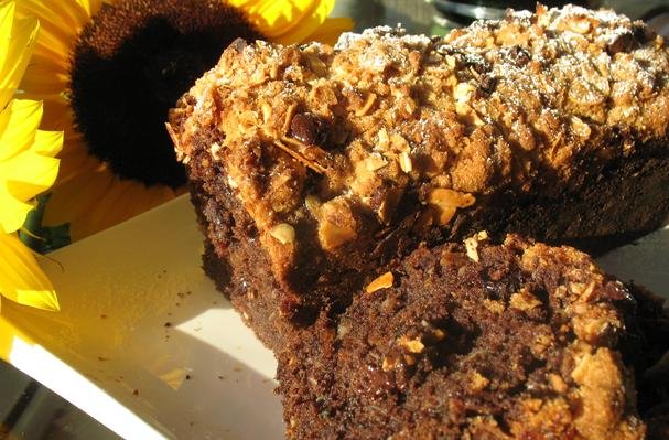 Chocolate Zucchini and Sweet Potato Bread With Almonds and Dried Cherries
