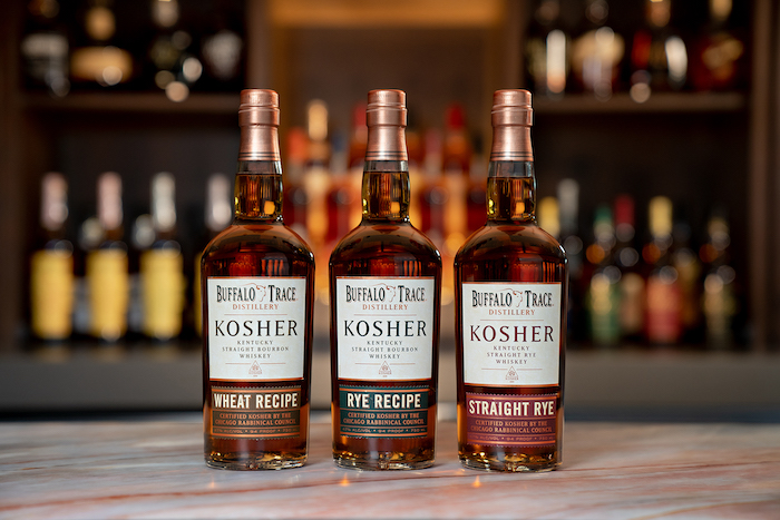 Buffalo Trace Kosher Whiskey range of 3 Bourbon