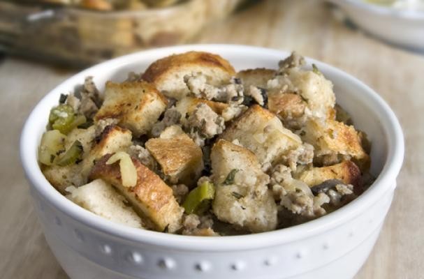 Sourdough Stuffing with Sage Sausage and Apples