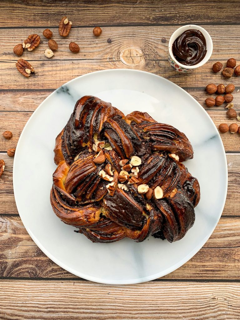 Chocolate babka with rich swirled layers