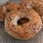 Sufganiyot jelly donuts with powdered sugar for Hanukkah