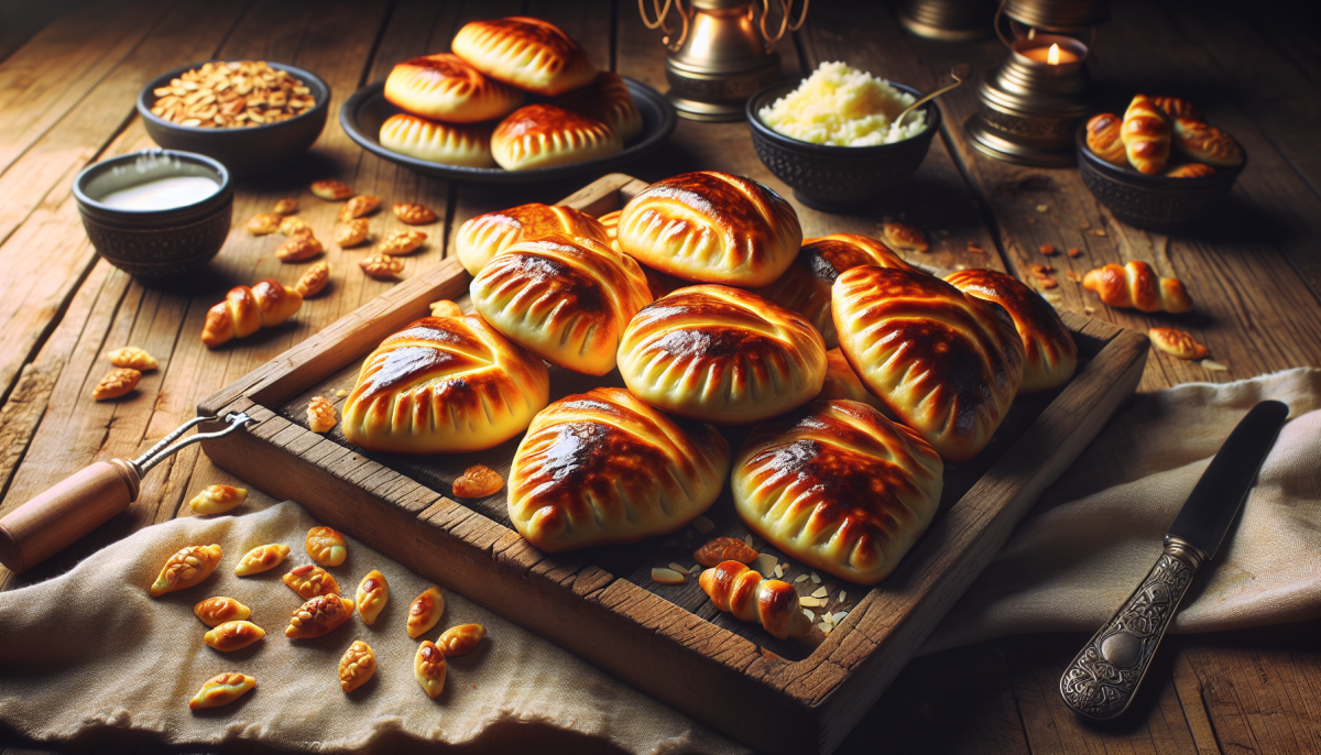 Sephardic boyos pastry with cheese or potato filling