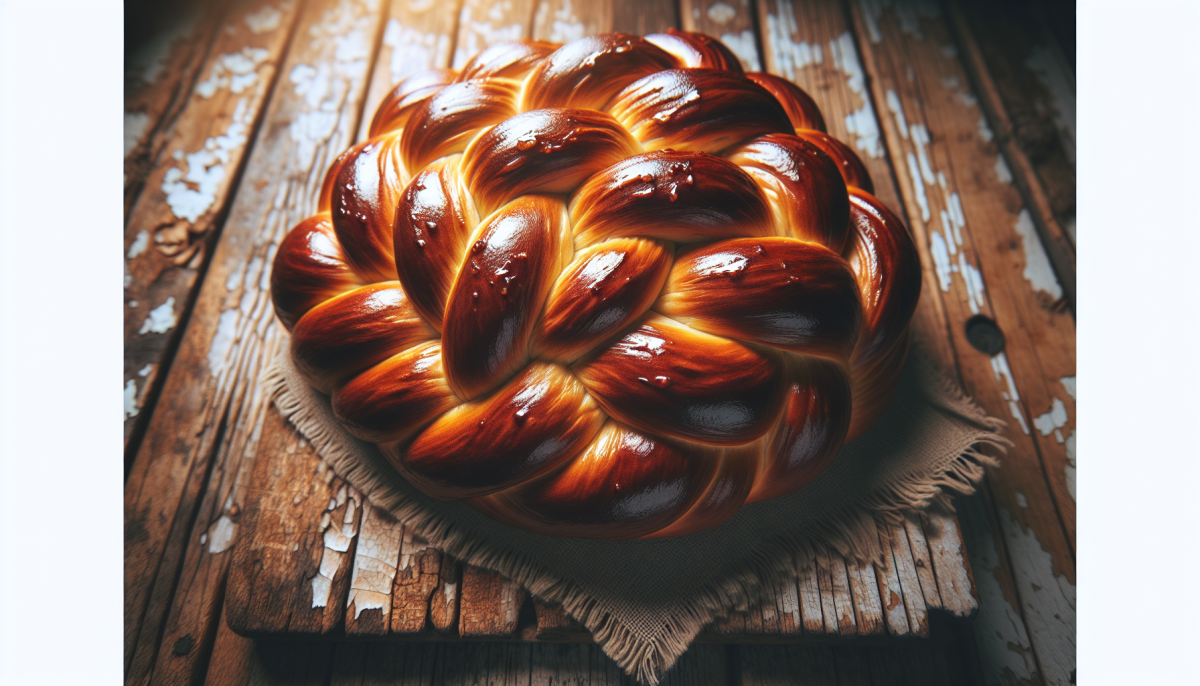 Pull-apart challah monkey bread with caramel coating