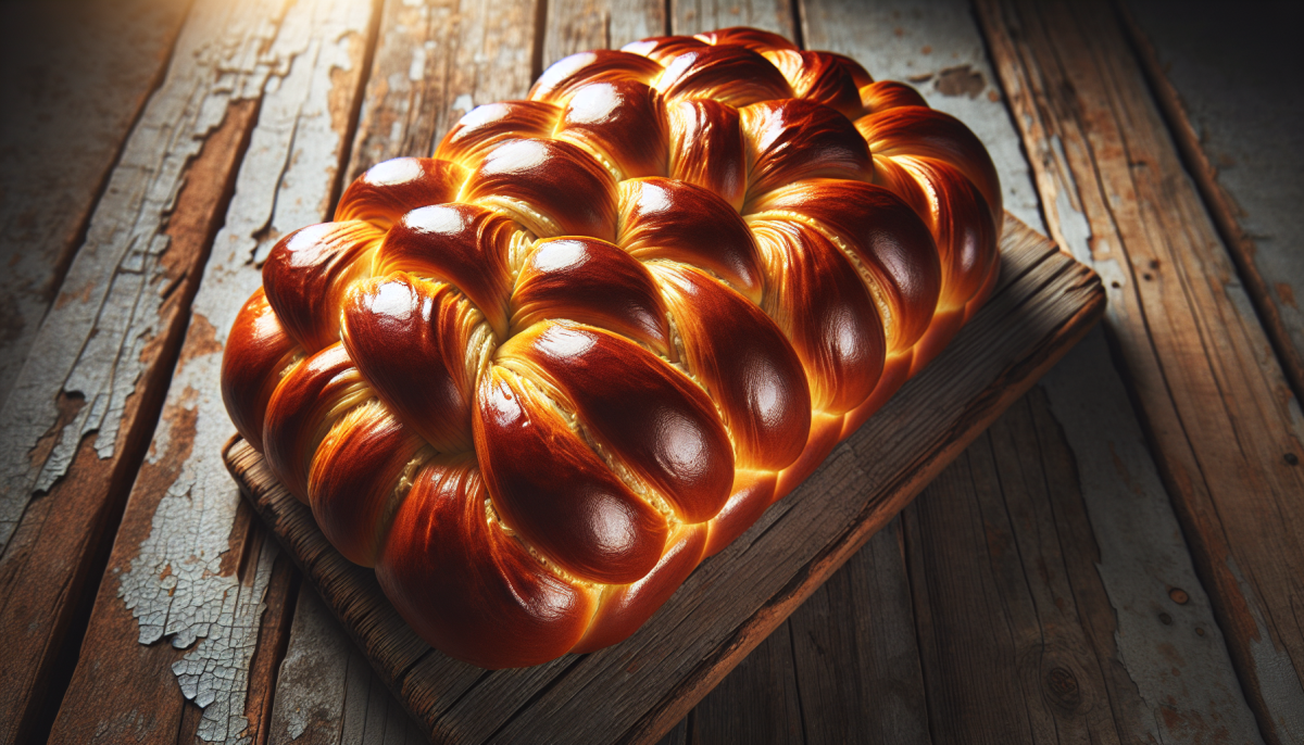Rich chocolate challah with dark swirled dough