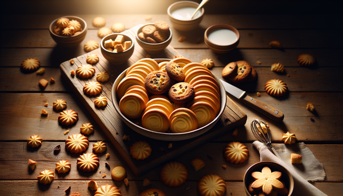 Date-filled maamoul cookies with decorative mold pattern