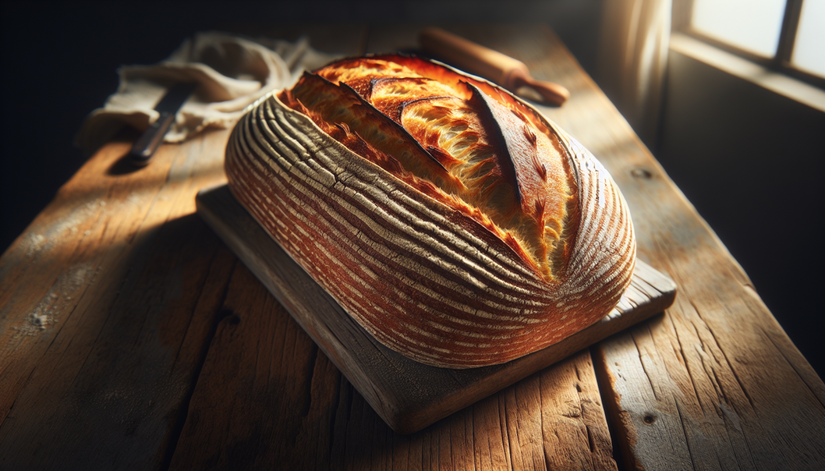 Long Persian barbari bread with ridged golden top